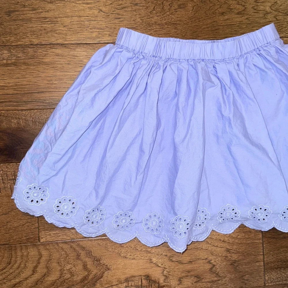 GAP KIDS Girls Purple Eyelet Border Skirt - Size M (8) - 100% Cotton